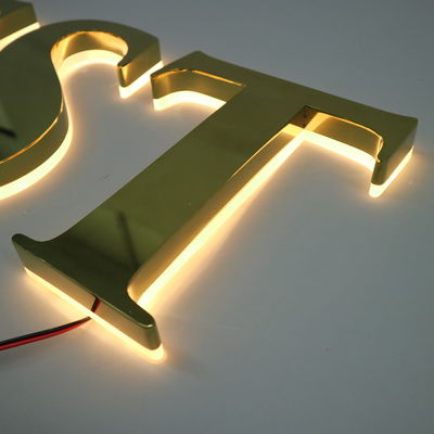 Líneas LED Fuente de luz de metal personalizado Pantalla de la tienda exterior Pantalla de la tienda 3D señalización comercial