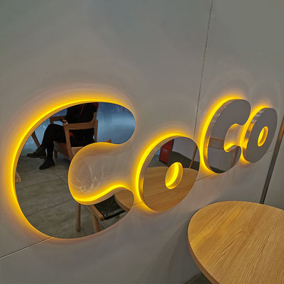 Comerciante exterior con luz luminosa 3D señalado personalizado con fuente de alimentación del transformador