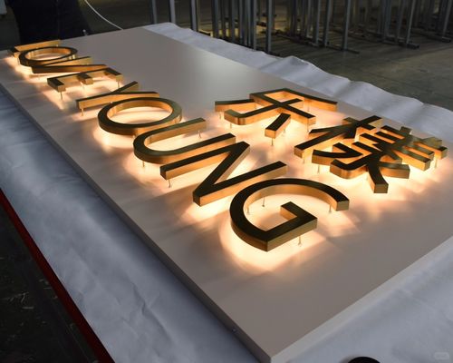 3D LED en exteriores cartelera y tablero de visualización luz de fondo de metal inoxidable letras luminosas
