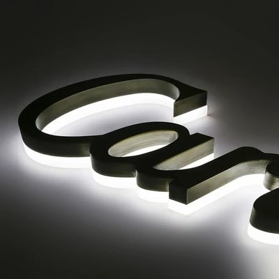 Señal acrílica interior exterior retroiluminada con fuente de alimentación enchufable personalizada