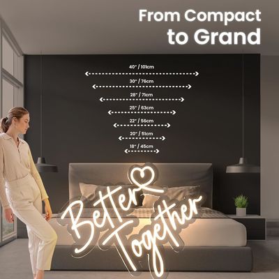 28C Neon Light Drop Envío para hoteles Logotipo personalizado Señal de boda Nombre de negocio