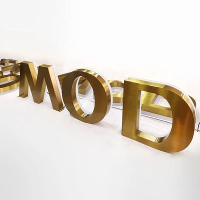 Letras pequeñas Logotipo 3D Acrílico señalización comercial para oficinas y tiendas 12V Voltagem de entrada