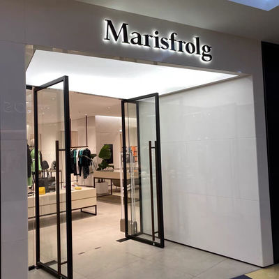 Cartelería de letras LED personalizada 3D de acero inoxidable de metal de la tienda de la parte delantera de la señal de la empresa de logotipo de la carta del canal
