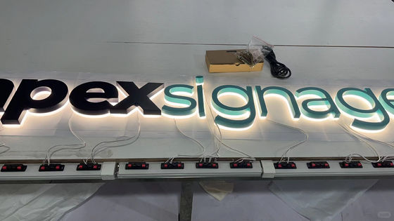 Tamaño personalizado de LED de metal de las letras de canal retroiluminado señal para la publicidad al aire libre personalizada
