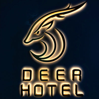 Cartelería personalizada cartelería acrílica de hotel de interior y LED de exterior 3D para hospitales