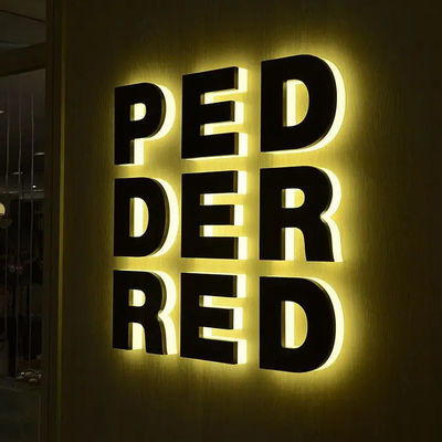 Señal interior iluminada señalización comercial de metal a medida con LED 3D