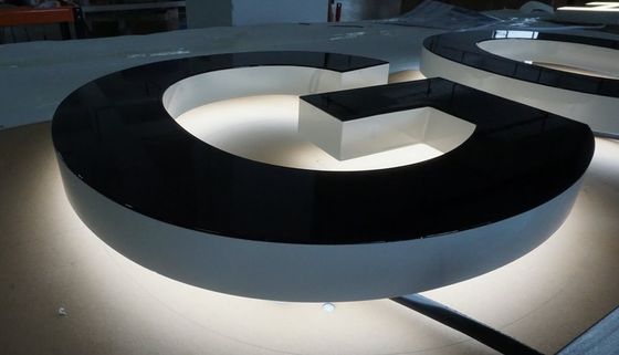 Señal interior iluminada señalización comercial de metal a medida con LED 3D