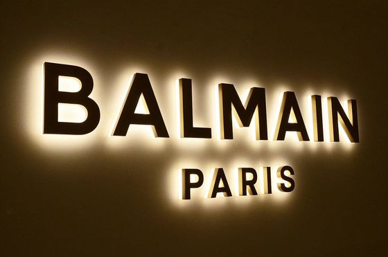 12V LED tiras de metal personalizado señalización comercial de publicidad para oficinas letras de la pared logotipo