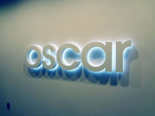 12V LED tiras de metal personalizado señalización comercial de publicidad para oficinas letras de la pared logotipo
