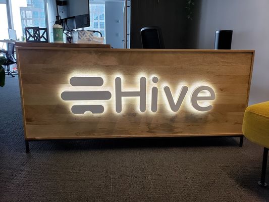 12V LED tiras de metal personalizado señalización comercial de publicidad para oficinas letras de la pared logotipo