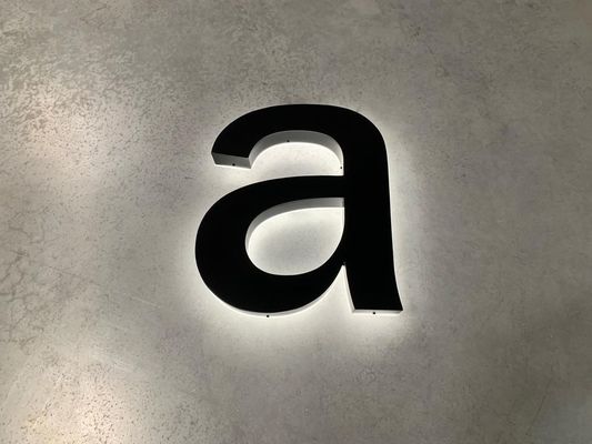 12V retroiluminado LED letras de acero inoxidable para tiendas de oficina centro comercial cartel acrílico de metal