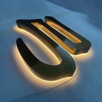 Señales LED de metal inoxidable para restaurantes, oficinas y edificios comerciales personalizados al aire libre