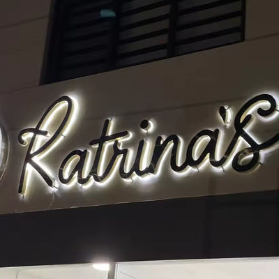 Panorámicas personalizadas de tiendas al aire libre Aluminio LED Acrílico retroiluminado 3D Cartel para logotipo de empresa personalizado