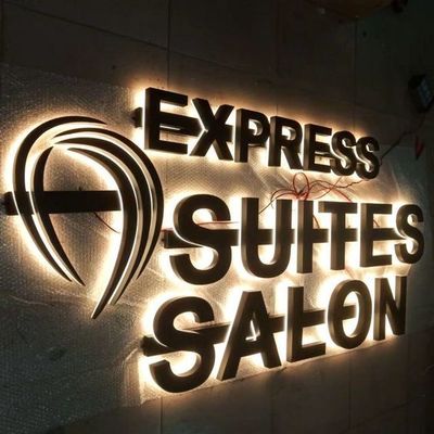 Señales de exterior e interior a medida Negocio con publicidad Nieve Logotipo acrílico retroiluminado