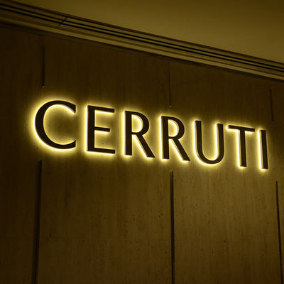 Indicador de pared de letras de luz interior iluminada con luz LED personalizada con voltaje de entrada de 12V DC
