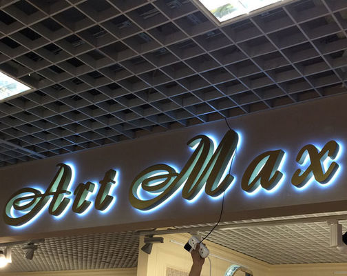DC 12V de acero inoxidable letras de canal iluminado para las señales del frente de la tienda ecológicas
