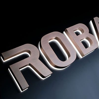 80 Ra Índice de representación de color Logotipo comercial acrílico 3D personalizado para interiores y exteriores