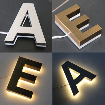 Signo de pared LED Iluminado 3D Logotipo retroiluminado Signo personalizado para oficina