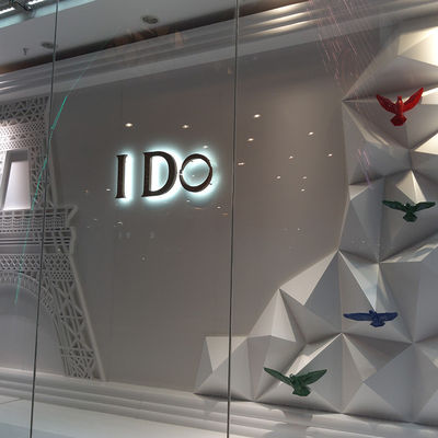 Signo de pared LED Iluminado 3D Logotipo retroiluminado Signo personalizado para oficina