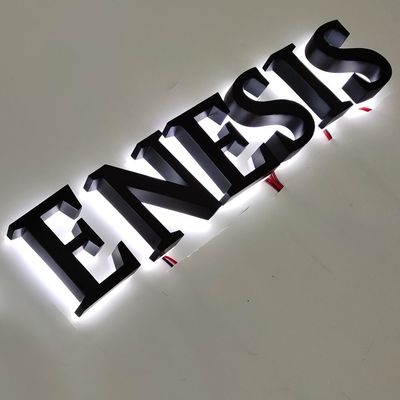 Cortado por láser 3D de metal de titanio de pared signos de logotipo para instalación en pared